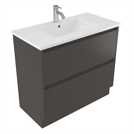 Elementi Sienna 900mm 2 Drawer Vitreous China Vanity Bullet