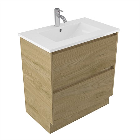 Elementi Sienna 750mm 2 Drawer Vitreous China Vanity French Oak Velvet