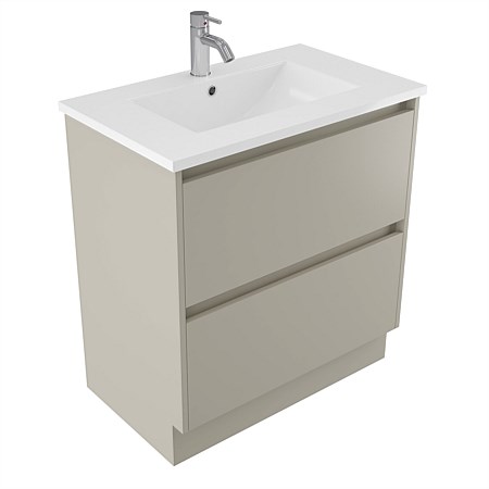 Elementi Sienna 750mm 2 Drawer Vitreous China Vanity Dawn Grey