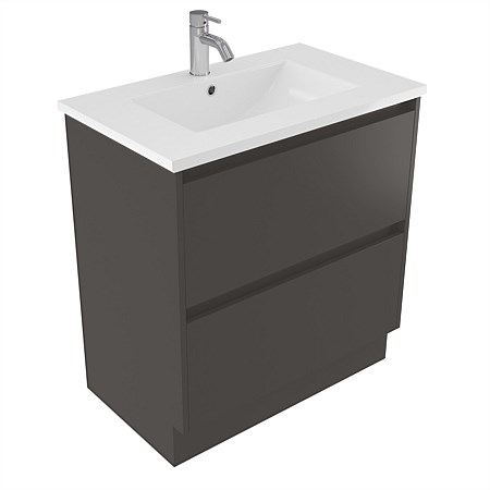Elementi Sienna 750mm 2 Drawer Vitreous China Vanity Bullet