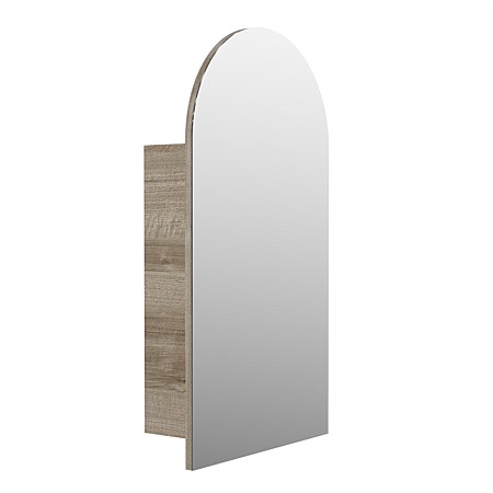 Elementi Sienna 900mm Arch Mirror Cabinet Ashen Walnut Timberland