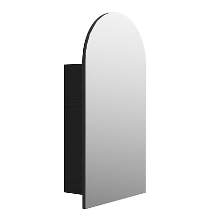 Elementi Sienna 900mm Arch Mirror Cabinet Black Timberland