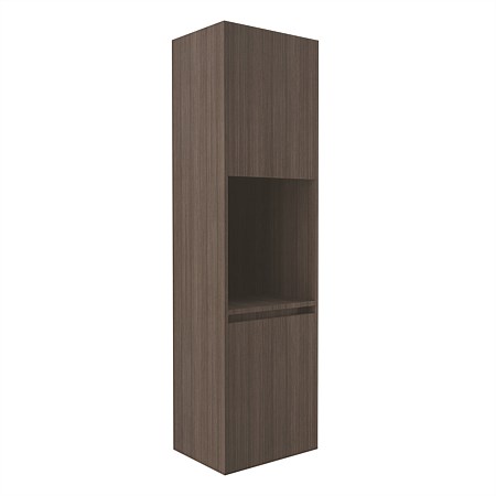 Elementi Sienna 1600mm Open Shelf Tall Cabinet Right Charred Oak