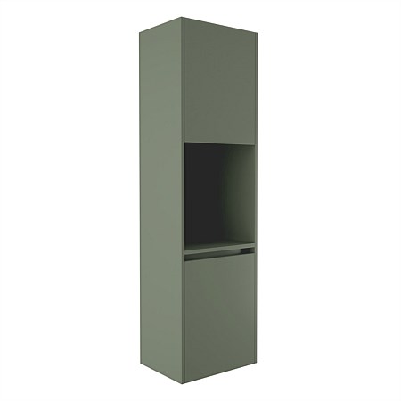 Elementi Sienna 1600mm Open Shelf Tall Cabinet Right Green Slate