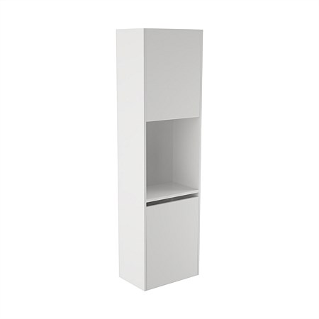 Elementi Sienna 1600mm Open Shelf Tall Cabinet Right White Gloss