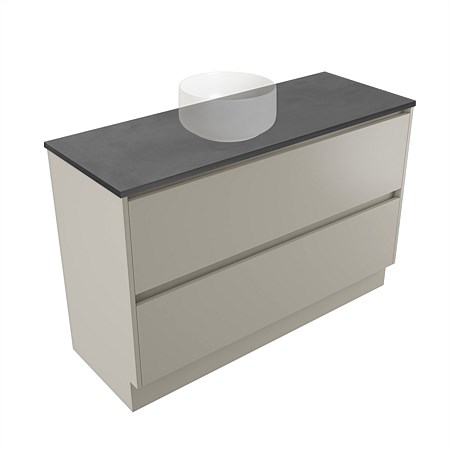 Elementi Sienna 1200mm Graphite Concrete Top 2 Drawer Vanity Dawn Grey