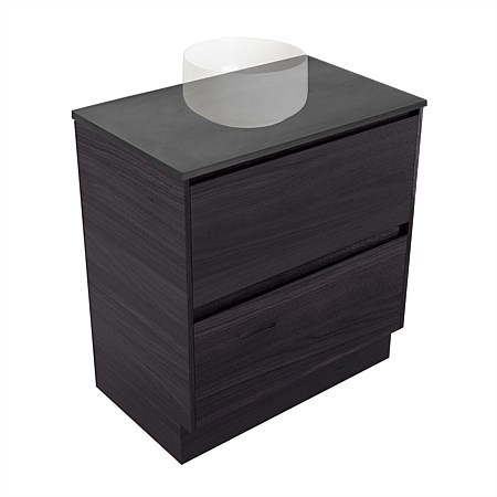 Elementi Sienna 750mm Graphite Concrete Top 2 Drawer Vanity Fiordland Elm Wilderness