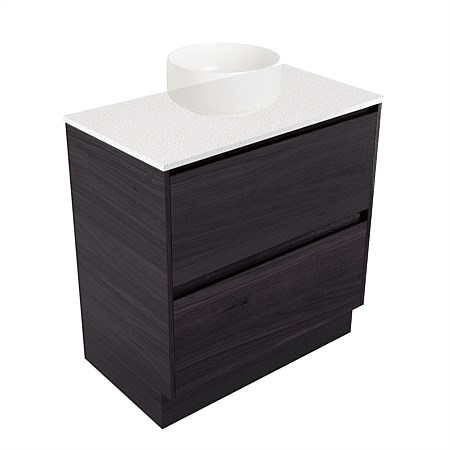 Elementi Sienna 750mm 2 Drawer Vanity Motion Elestone Flat Top Fiordland Elm Wilderness