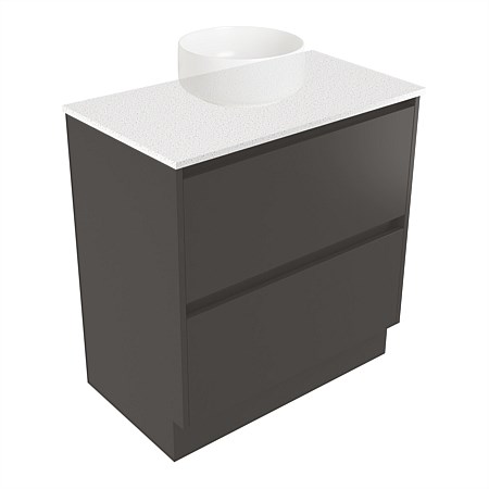 Elementi Sienna 750mm 2 Drawer Vanity Motion Elestone Flat Top Bullet