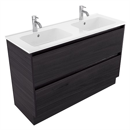 Elementi Sienna 1200mm 2 Drawer Polymarble Vanity Fiordland Elm Wilderness