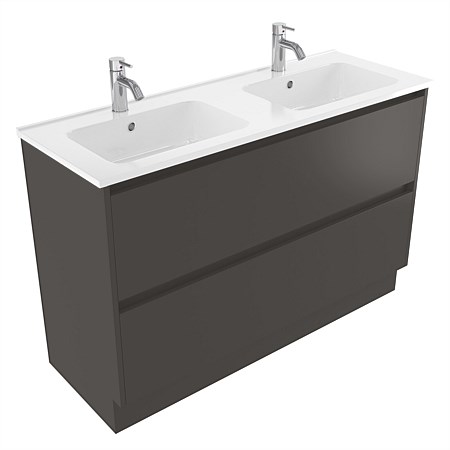 Elementi Sienna 1200mm 2 Drawer Polymarble Vanity Bullet