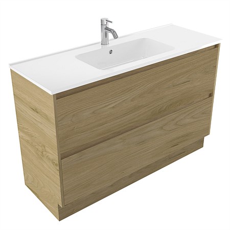 Elementi Sienna 1200mm 2 Drawer Polymarble Vanity French Oak Velvet