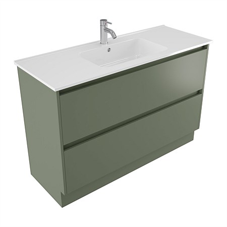 Elementi Sienna 1200mm 2 Drawer Polymarble Vanity Green Slate