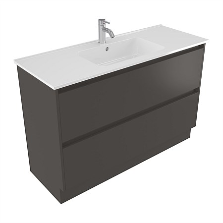 Elementi Sienna 1200mm 2 Drawer Polymarble Vanity Bullet