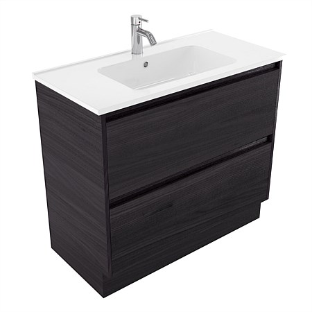 Elementi Sienna 900mm 2 Drawer Polymarble Vanity Fiordland Elm Wilderness