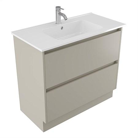 Elementi Sienna 900mm 2 Drawer Polymarble Vanity Dawn Grey