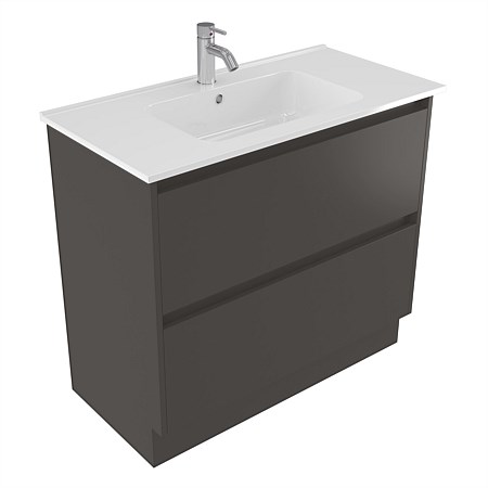 Elementi Sienna 900mm 2 Drawer Polymarble Vanity Bullet
