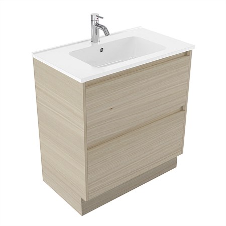 Elementi Sienna 750mm 2 Drawer Polymarble Vanity Seasoned Oak