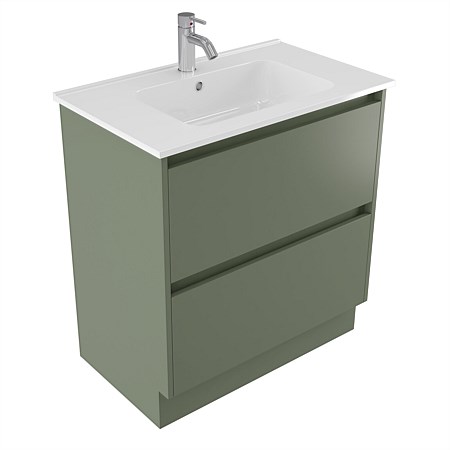 Elementi Sienna 750mm 2 Drawer Polymarble Vanity Green Slate