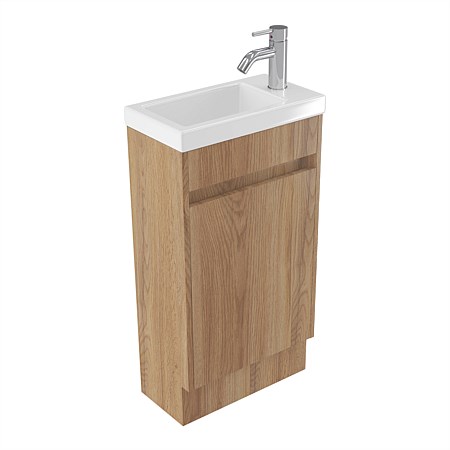 Elementi Sienna 440mm 2 Drawer Polymarble Vanity Southern Oak Timberland