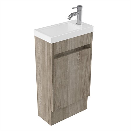 Elementi Sienna 440mm 2 Drawer Polymarble Vanity Ashen Walnut Timberland