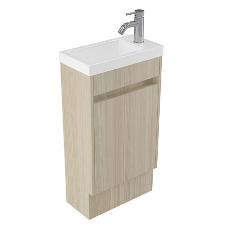 Elementi Sienna 440mm 2 Drawer Polymarble Vanity Seasoned Oak