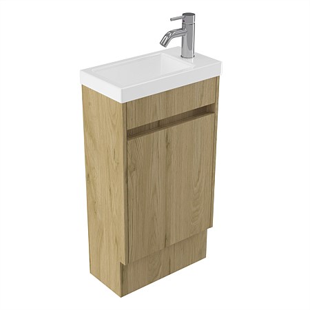 Elementi Sienna 440mm 2 Drawer Polymarble Vanity French Oak Velvet