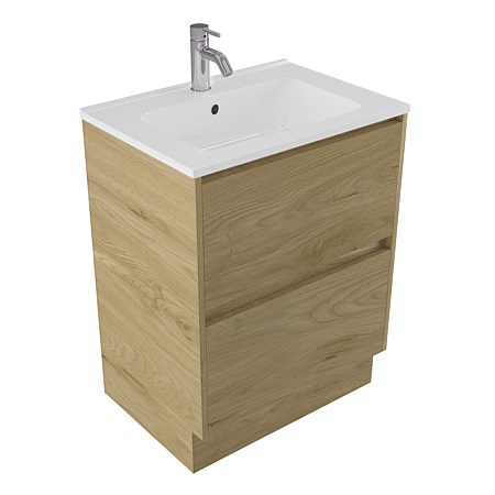 Elementi Sienna 600mm 2 Drawer Polymarble Vanity French Oak Velvet