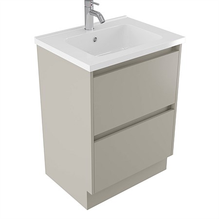 Elementi Sienna 600mm 2 Drawer Polymarble Vanity Dawn Grey