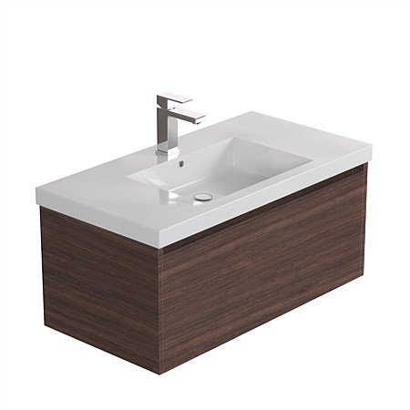 LeVivi Cibolo Neo 900mm Wall-Hung Vanity Walnut