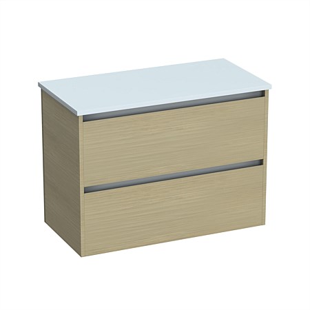 LeVivi Cibolo Prima 1200mm Double Drawer Wall-Hung Vanity Light Oak